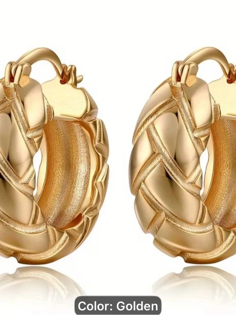 Braided middle Eastern vintage Gold Hoop Earrings for Women